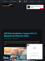 LTC Price Prediction: Targets $72-75 Recovery by February 2026 - Blockchain.News