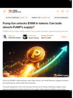 Pump.fun unlocks $18M in tokens: Can bulls absorb PUMP's supply? - AMBCrypto