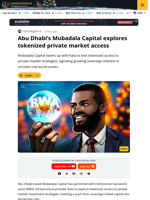 Mubadala Capital Partners With Kaio To Explore Tokenized Private Markets