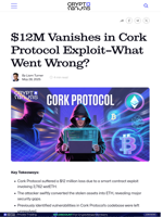 $12M Vanishes in Cork Protocol Exploit—What Went Wrong?