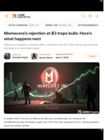 Memecore's rejection at $3 traps bulls: Here’s what happens next - AMBCrypto