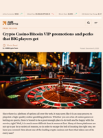 Crypto Casino Bitcoin VIP-promotions and perks that BIG players get - AMBCrypto