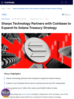 Sharps Technology Partners with Coinbase to Expand Its Solana Treasury Strategy