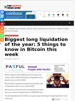 Biggest long liquidation of the year: 5 things to know in Bitcoin this week - The Crypto News Wire