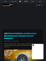 ADA Price Prediction: Cardano Eyes $0.34 Recovery Despite Current Weakness - Blockchain.News