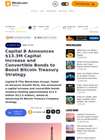 Capital B Announces $13.3M Capital Increase and Convertible Bonds to Boost Bitcoin Treasury Strategy – News Bytes Bitcoin News