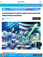 Trump Prepares To Allow Crypto Investments In $9 Trillion Retirement Market