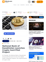 National Bank of Kazakhstan Launches Crypto Card Pilot Project – News Bytes Bitcoin News