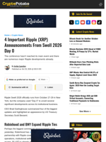 4 Important Ripple (XRP) Announcements From Swell 2026 Day 0