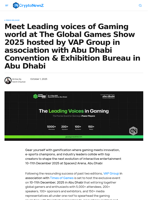 Leaders of Gaming Industry to Attend The Global Games Show 2025
