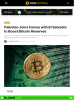Pakistan Joins Forces with El Salvador to Boost Bitcoin Reserves - CoinCentral