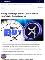 Motley Fool Flags XRP As One To Watch, Here’s Why Analysts Agree