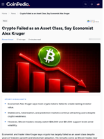 Crypto Failed as an Asset Class Say Economist Alex Kruger