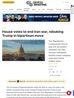 House votes to end Iran war, rebuking Trump in bipartisan move