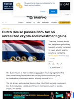 Dutch House passes 36% tax on unrealized crypto and investment gains