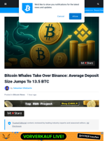 Bitcoin Whales Take Over Binance: Average Deposit Size Jumps To 13.5 BTC | Bitcoinist.com