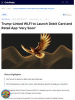 Trump-Linked WLFI to Launch Debit Card and Retail App ‘Very Soon’