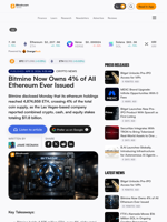 Bitmine Now Owns 4% of All Ethereum Ever Issued – Crypto News Bitcoin News