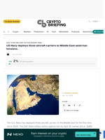 US Navy deploys three aircraft carriers to Middle East amid Iran tensions