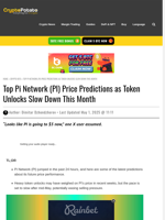 Top Pi Network (PI) Price Predictions as Token Unlocks Slow Down This Month
