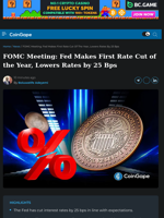 FOMC Meeting: Fed Makes First Rate Cut of the Year, Lowers Rates by 25 Bps