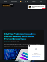SOL Price Prediction: Solana Eyes $95-100 Recovery as RSI Shows Oversold Bounce Signal - Blockchain.News