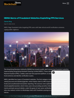 HKMA Warns of Fraudulent Websites Exploiting FPS Services - Blockchain.News