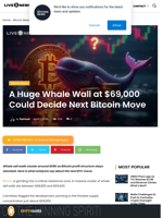 A Huge Whale Wall at $69,000 Could Decide Next Bitcoin Move | Live Bitcoin News