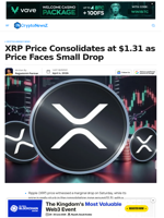 XRP Price Consolidates at $1.31 as Price Faces Small Drop