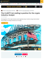 The CLARITY Act Failing To Advance Is Good for the Crypto Industry: Analyst