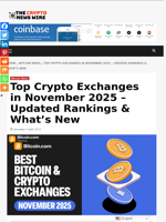 Top Crypto Exchanges in November 2025 – Updated Rankings & What’s New - The Crypto News Wire