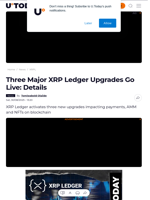 Three Major XRP Ledger Upgrades Go Live: Details - U.Today