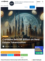 Cardone Bets $5 Billion on Real Estate Tokenization | Live Bitcoin News