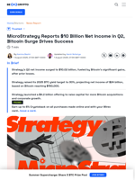 Strategy’s Q2 Profits Soar to $10 Billion Thanks to Bitcoin's Rally