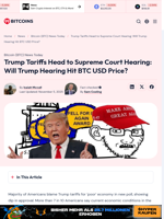 Trump Tariffs Head to Supreme Court Hearing: Will It Hit BTC USD