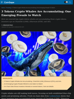 3 Tokens Crypto Whales Are Accumulating; One Emerging Presale to Watch | CoinGape