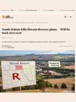 South Dakota kills Bitcoin Reserve plans - 'Will be back next year' - AMBCrypto