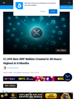 21,595 New XRP Wallets Created In 48 Hours: Most In 8 Months