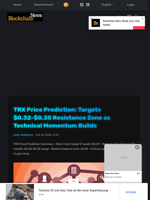 TRX Price Prediction: Targets $0.32-$0.35 Resistance Zone as Technical Momentum Builds - Blockchain.News