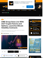 CME Group Goes Live With 24/7 Crypto Futures And Options, Launches Bitcoin Volatility Contracts