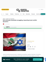 Syria disrupts Hezbollah smuggling, impacting Israel conflict dynamics