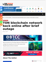TON blockchain network back online after brief outage - The Crypto News Wire
