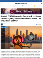 Ripple's (XRP) Hopes of a Comeback vs. Rexas Finance’s (RXS) Unlimited Potential: Which One Should You Bet On?