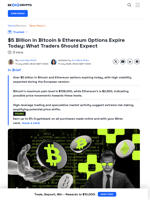 $5 Billion Options Expiry: What’s Next for BTC & ETH Traders?