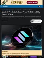 Analyst Predicts Solana Price To Hit $1,000, Here’s When