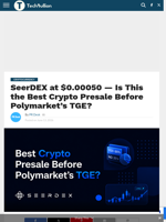 Best Crypto Presale: SeerDEX at $0.00050 - TechBullion