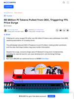 Pi Network Jumps 10% as 86 Million Tokens Disappear from OKX