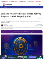 Cardano Price Prediction: Whale Activity Surges – Is ADA Targeting $10?