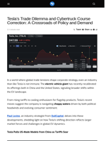 Tesla's Trade Dilemma and Cybertruck Course Correction: A Crossroads of Policy and Demand - Visionary Financial