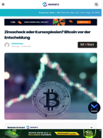Zinsschock oder Kursexplosion? Bitcoin vor der Entscheidung